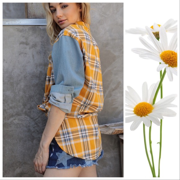 Rebel Flannel & Yellow Plaid Oversized Shirt - Picture 3 of 8